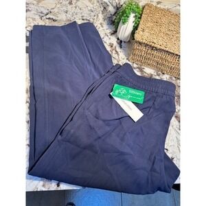 NEW Calvin Klein navy blue cropped wide leg pants Size XL